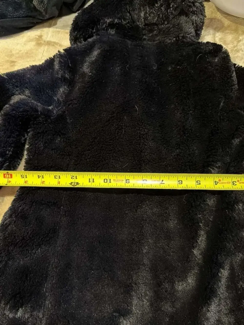 Patagonia‎ Girl's Black Pelage Faux Fur Fleece Button Up Jacket Size M 10